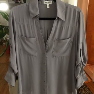 New w/out Tags Grey Express Portofino Shirt, Sze M